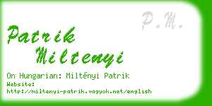 patrik miltenyi business card