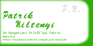 patrik miltenyi business card